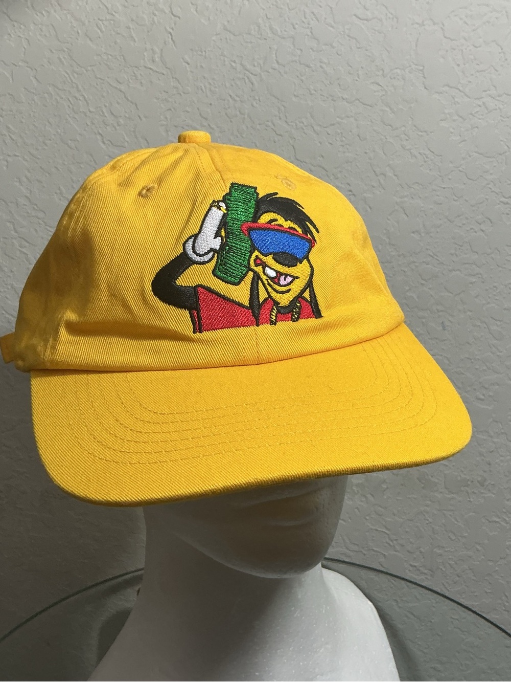 💰 Max Goof Powerline Stand Out Embroidered Yellow Strapback Dad Hat